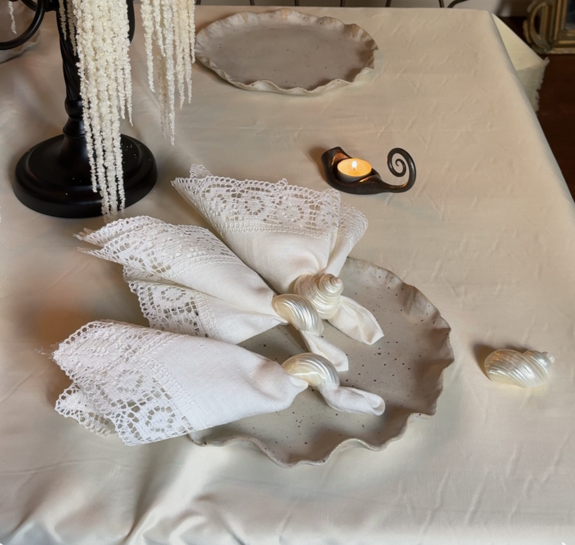 Lace napkins and shells thumbnail