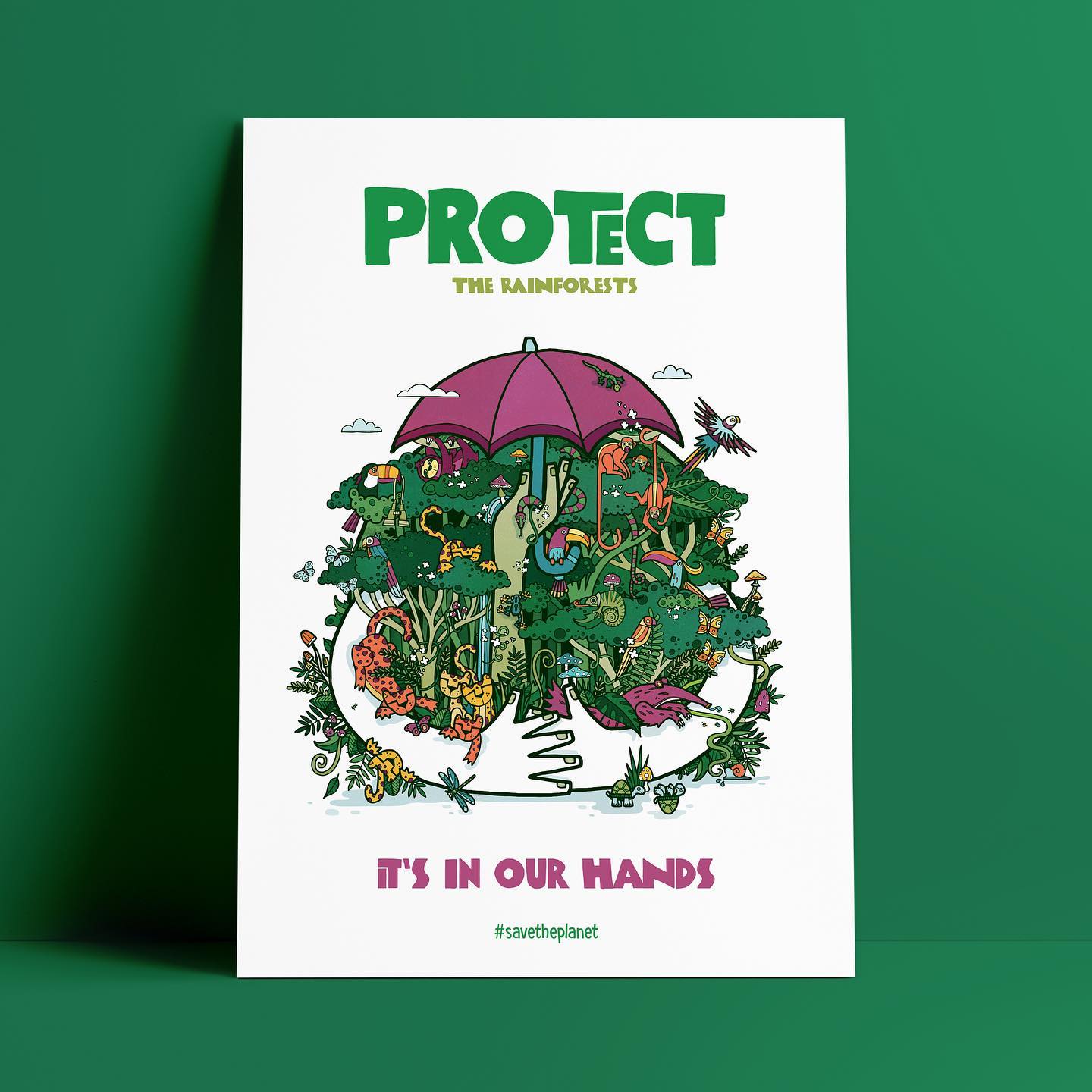 Poster for ‘Protect the Rainforests’ - it’s in our hands!
.
.
.
.
.
.
.
.
#gfx_daily #tdkpeepshow #visforvector #designf