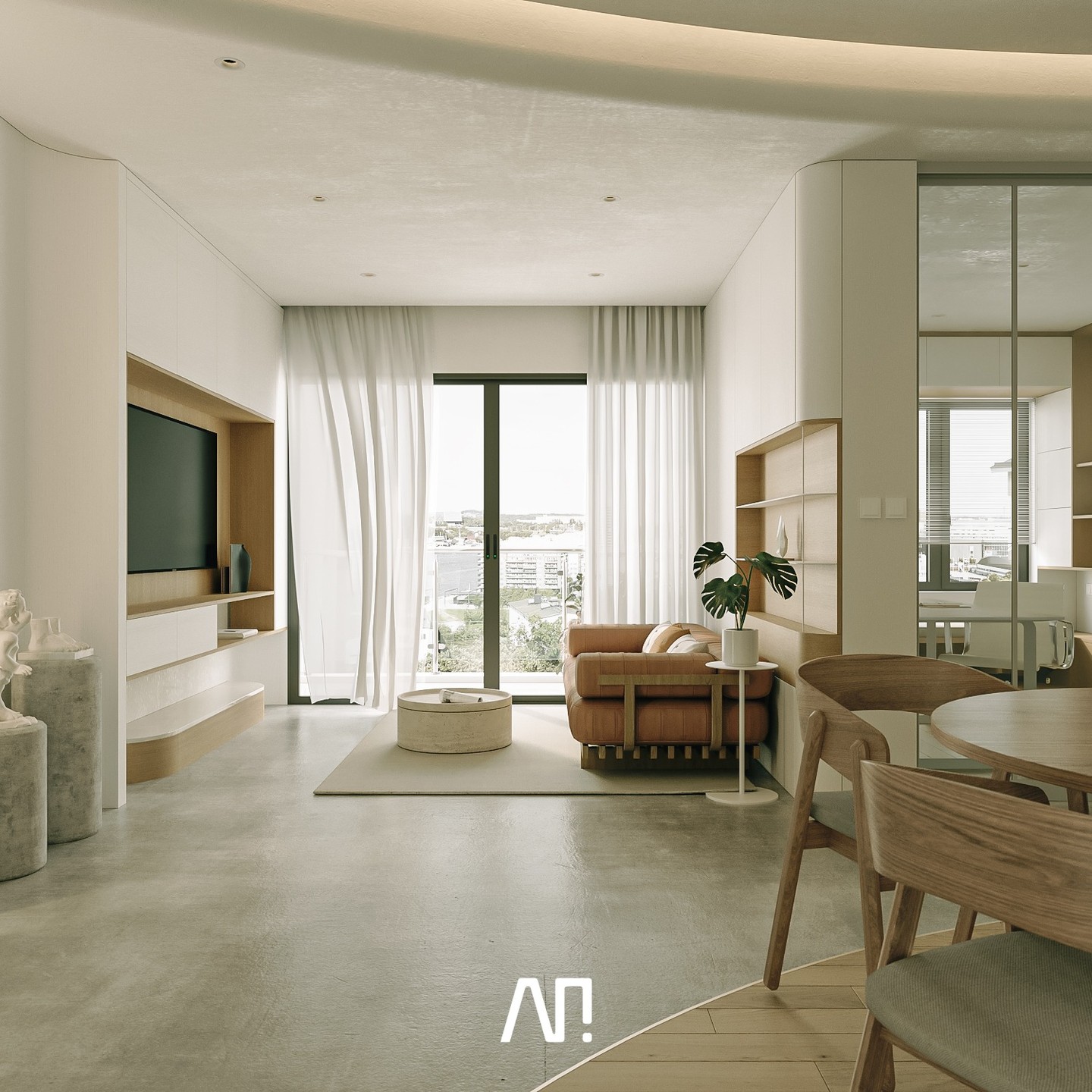 LIVING ROOM AND KITCHEN SPACE OF AN APARTMENT

Colors in interior design are very important because they not only affect