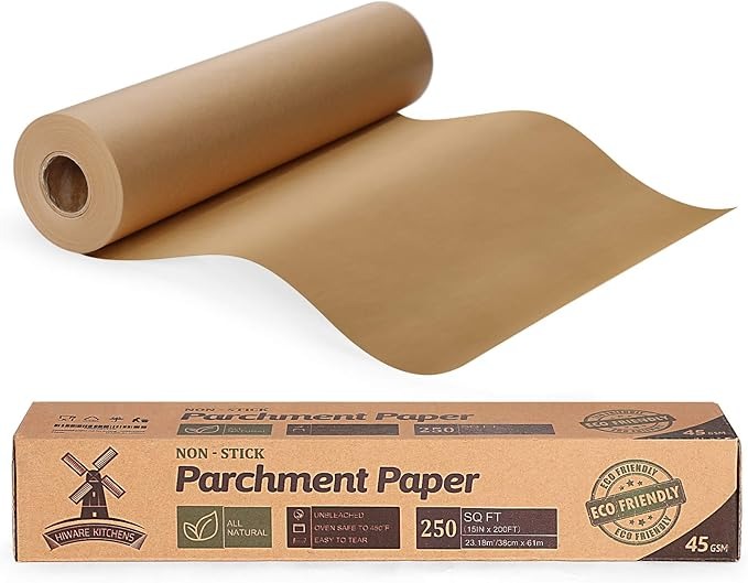 Unbleached 15 x 200 ft Parchment Baking Paper Roll - 250 Sq.Ft thumbnail