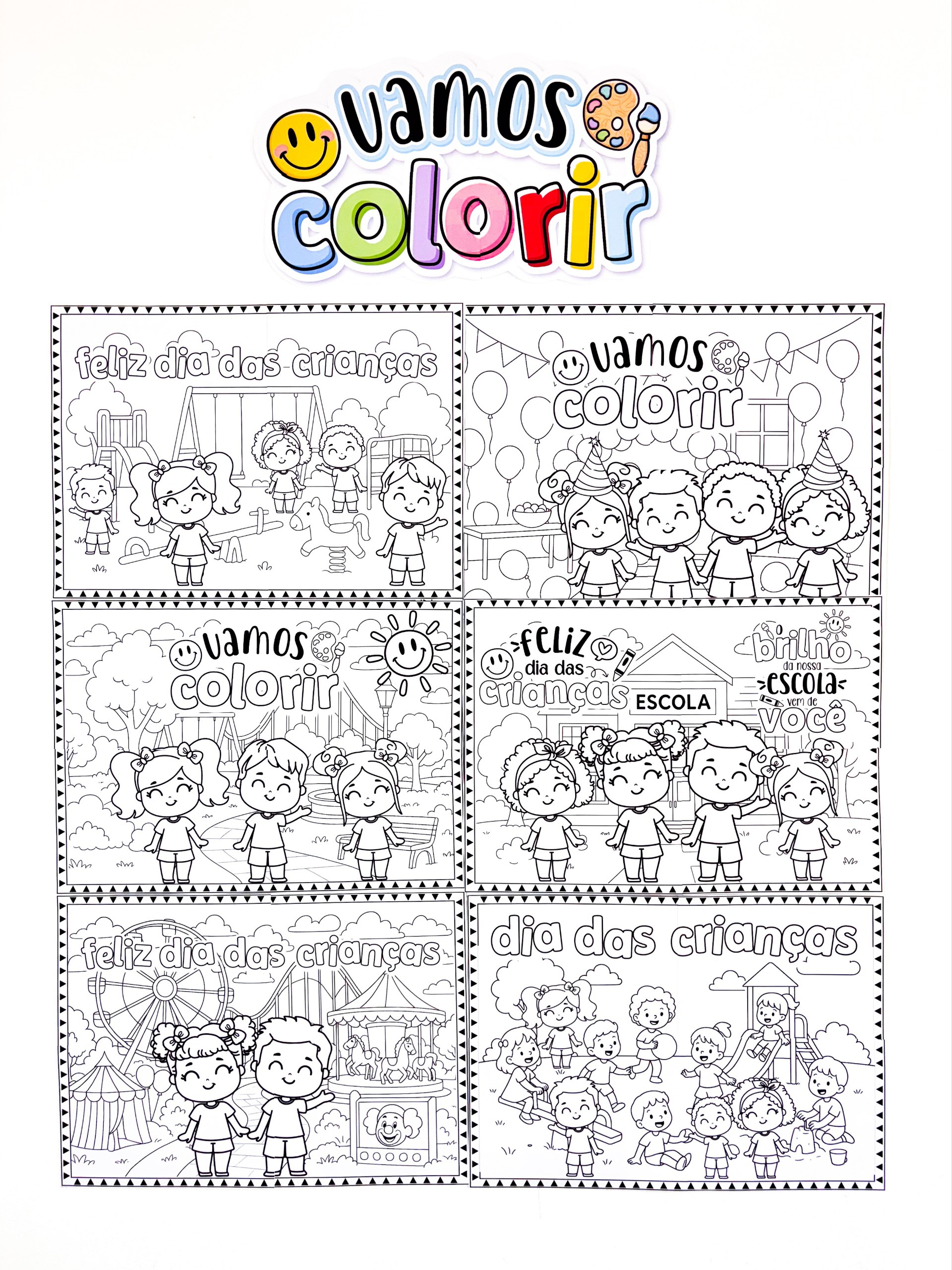 Painéis para Colorir Dia das Crianças 🍭🪁 thumbnail