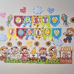 PAINEL DECORATIVO FESTA JUNINA TURMA DA MÔNICA thumbnail