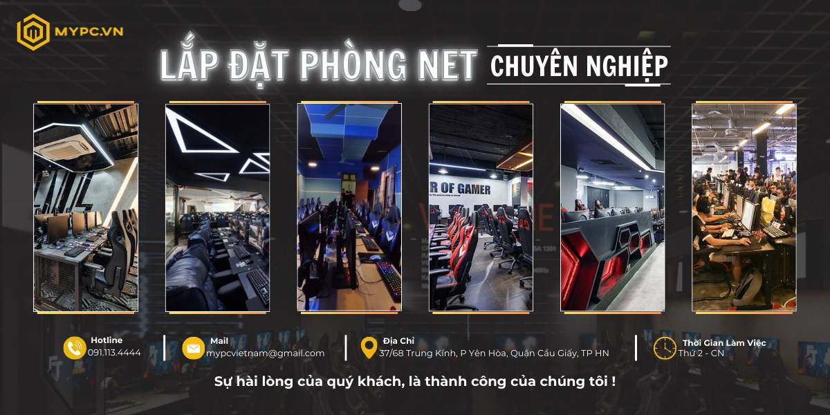 Lắp Đặt Phòng Net Trọn Gói Giá Rẻ – Thi Công Nhanh, Cấu Hình Mạnh thumbnail