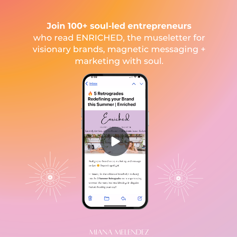 Subscribe to ENRICHED, museletters for soul led visionaries thumbnail