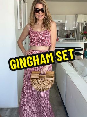 Top and skirt: @WeWoreWhat.  Shoes: @Aerosoles  Bag: @Cult Gaia  Sunnies: @Ryan Simkhai Eyeshop  All available via my @S