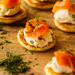 Blinis with cream cheese & smoked trout thumbnail