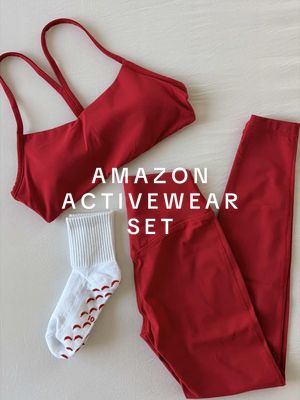 10/10 the fit, the fabric, the chili red, the price… all of it is giving PERFECT!!! 🌶️⭐️ #amazonmatchingset #amazonactiv