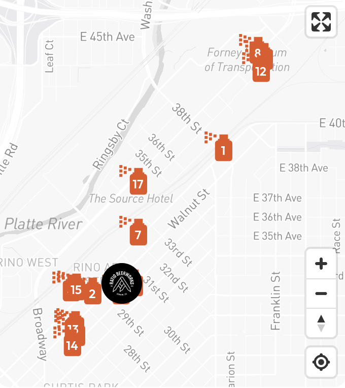 Map of DENVER WALLS | Rewards for mural hunting thumbnail