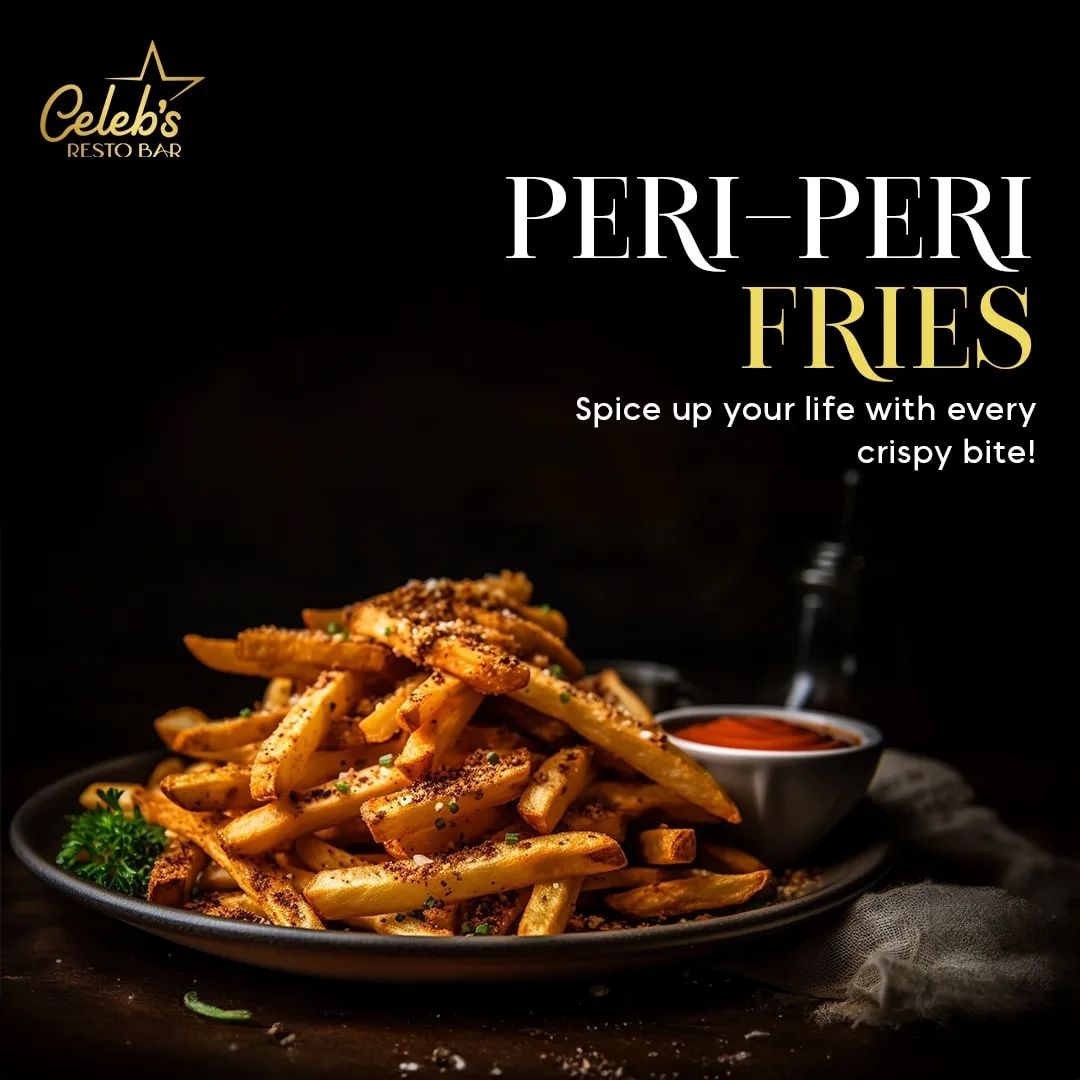 Revitalize your taste buds with each crunchy nibble of peri peri fries. 

Ignite your senses with every zesty crunch! 

