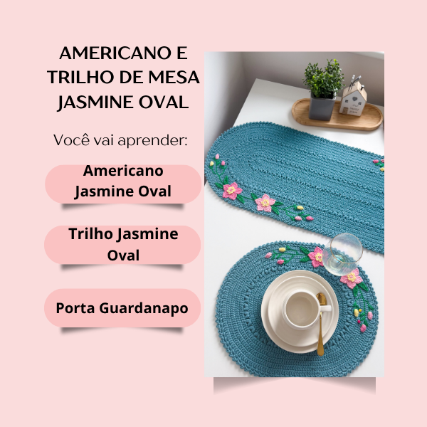 Americano e Trilho de Mesa Oval Jasmine thumbnail