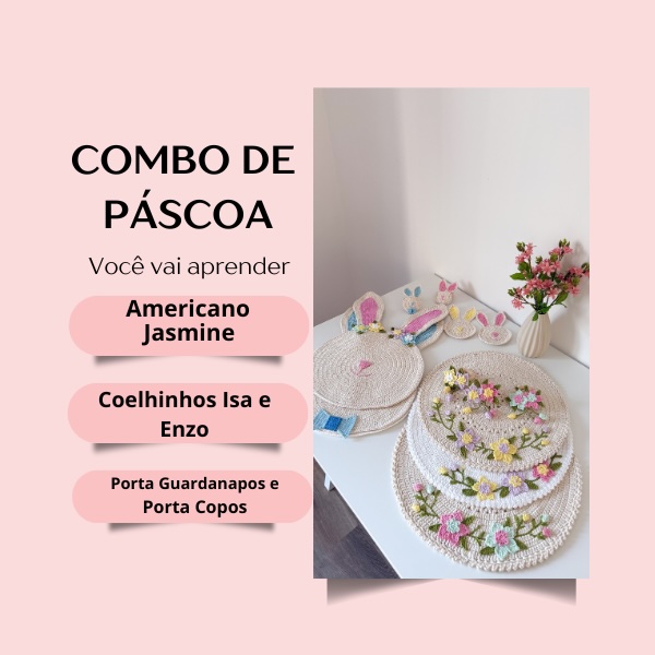 Combo de Páscoa- Aulas Americano Jasmine, PG e PC- Americanos Coelhos com PG e PC. thumbnail