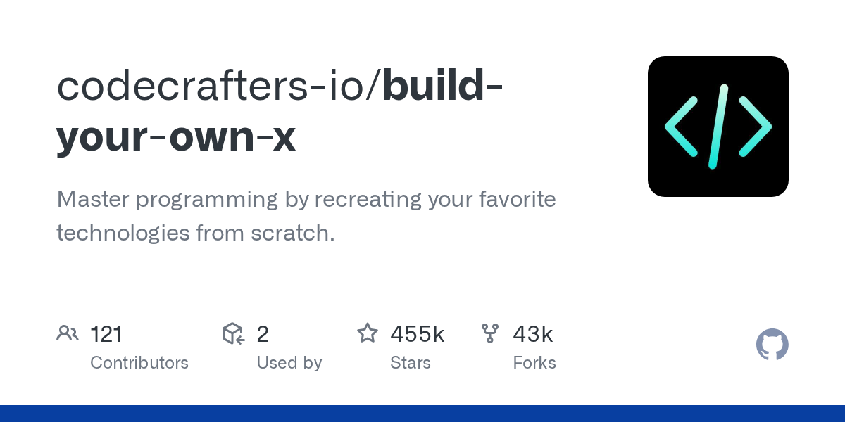 Build your Own X - Github thumbnail