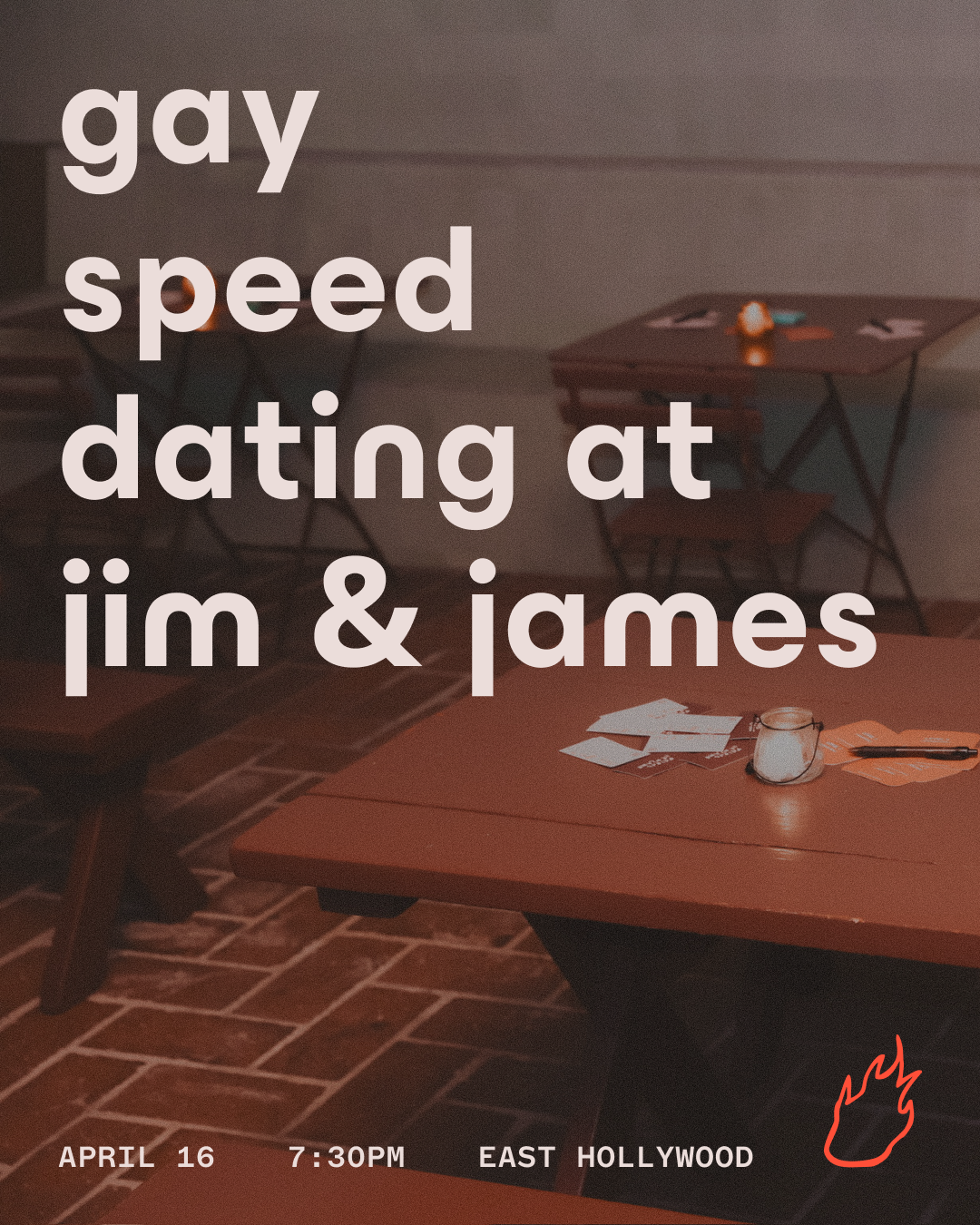 4/16: Gay Speed Dating @ Jim & James (East Hollywood) thumbnail
