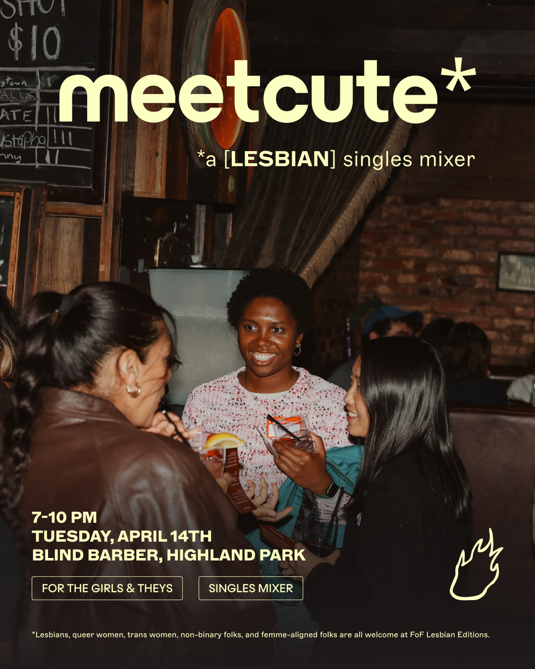 4/14: Lesbian Singles Mixer @ Blind Barber (Highland Park) thumbnail