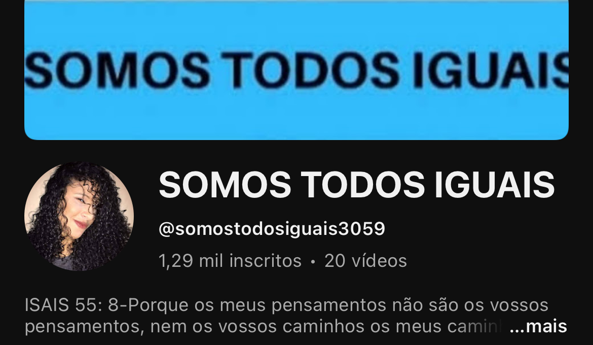 Meu Canal no YouTube🎥 thumbnail