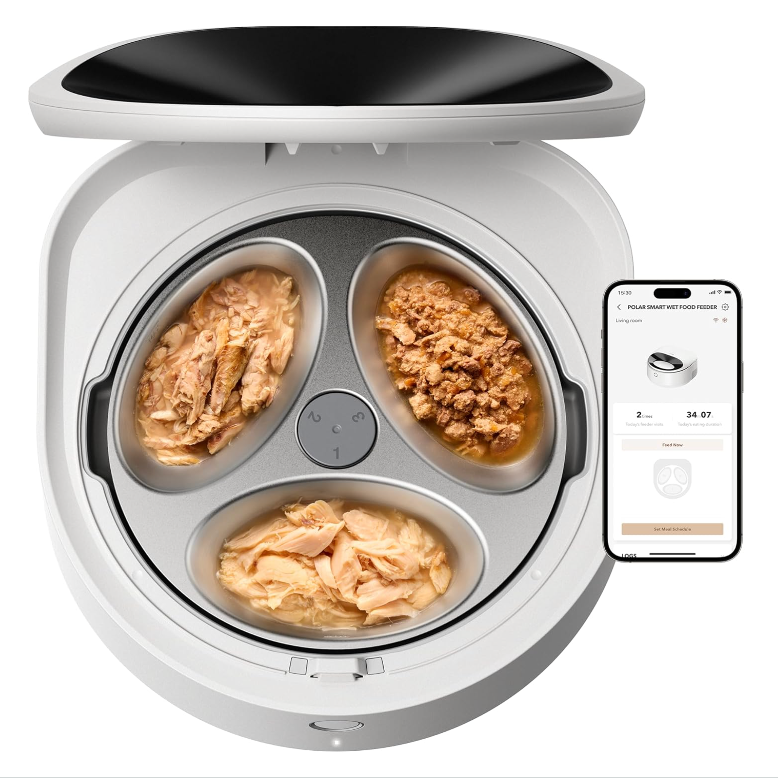 PETLIBRO Automatic Cat Feeder Wet Food with Stainless Steel Bowl, Refrigerated Auto Cat Feeder with Semiconductor Cooling, 3 Fresh Meals for 3 Days, App-Controlled Pet Food Dispenser, Easy to Clean : Pet Supplies thumbnail
