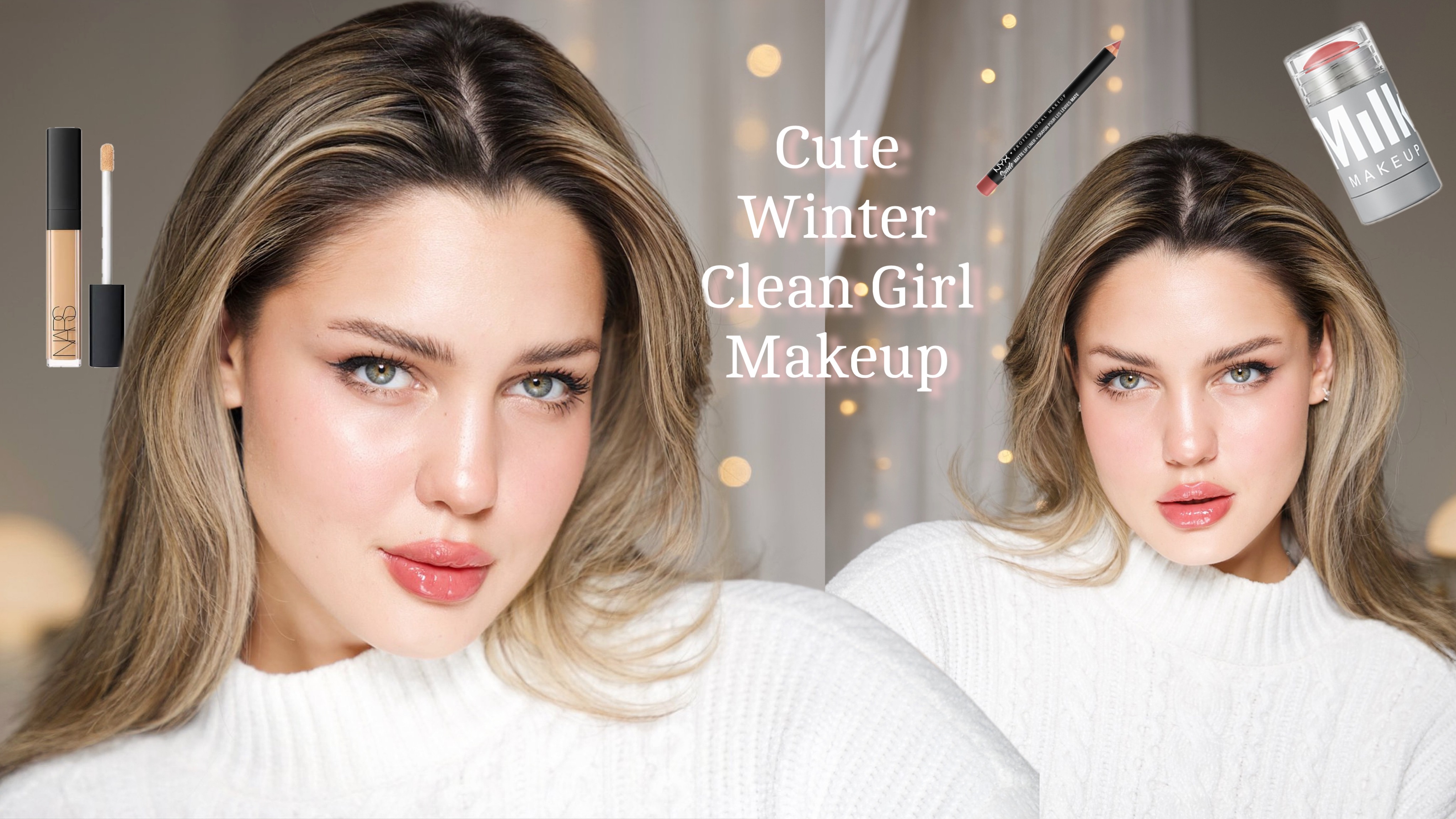 Effortless Cute Clean Girl Makeup Tutorial for Winter and Hydrating Skincare Routine thumbnail