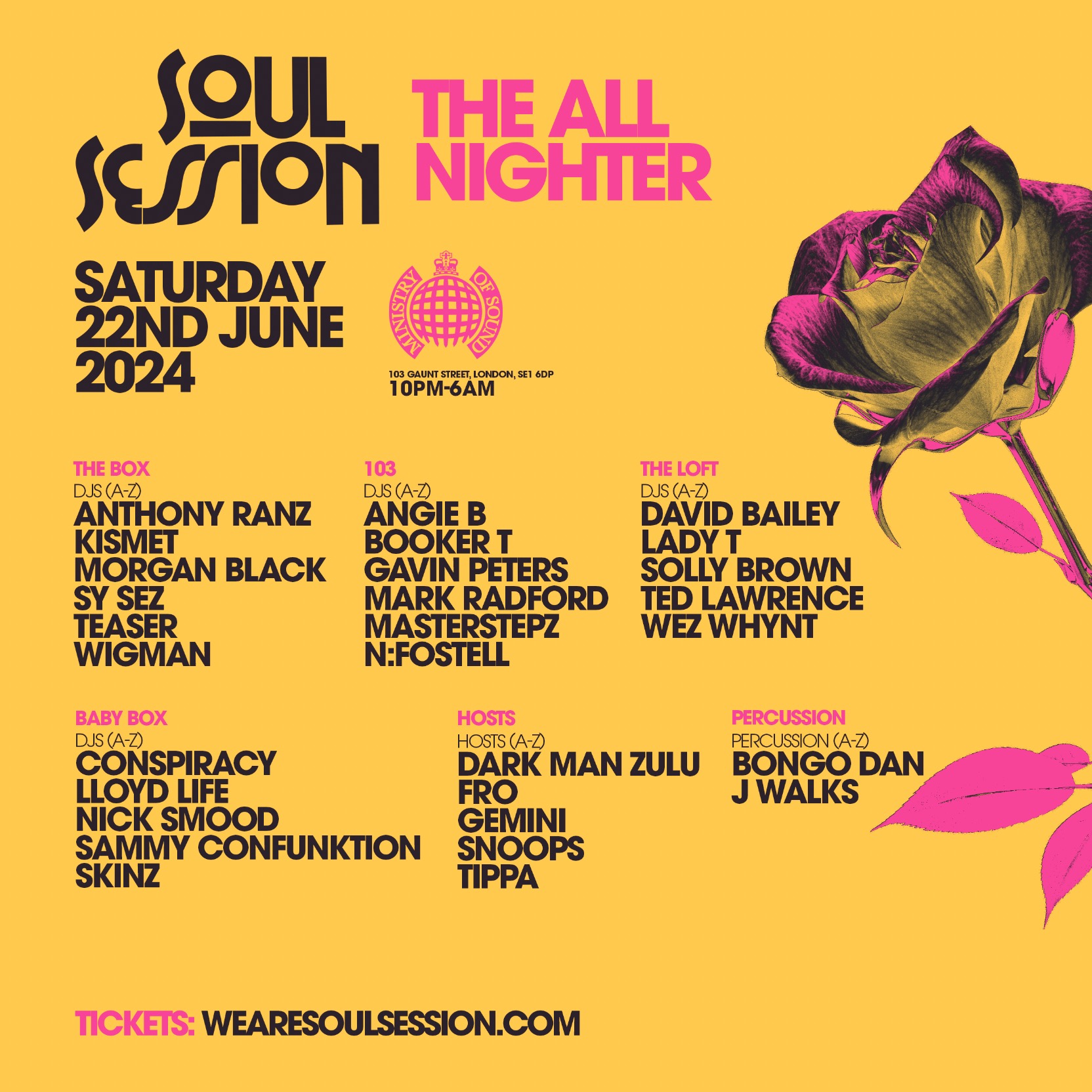 TICKETS For The All Nighter - Sat 22nd June | 10PM-6AM @ Ministry Of Sound, SE1 6DP thumbnail