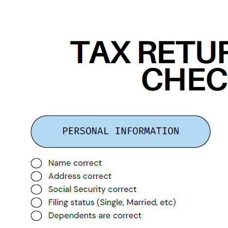 Tax Return Review Checklist thumbnail