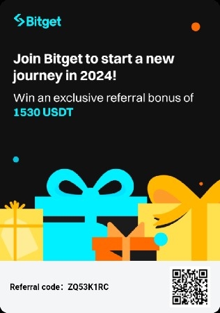 Receive 15 USDT in trading bonuses and a 🎁 Mystery Box worth up to 500 USDT. - BITGET thumbnail