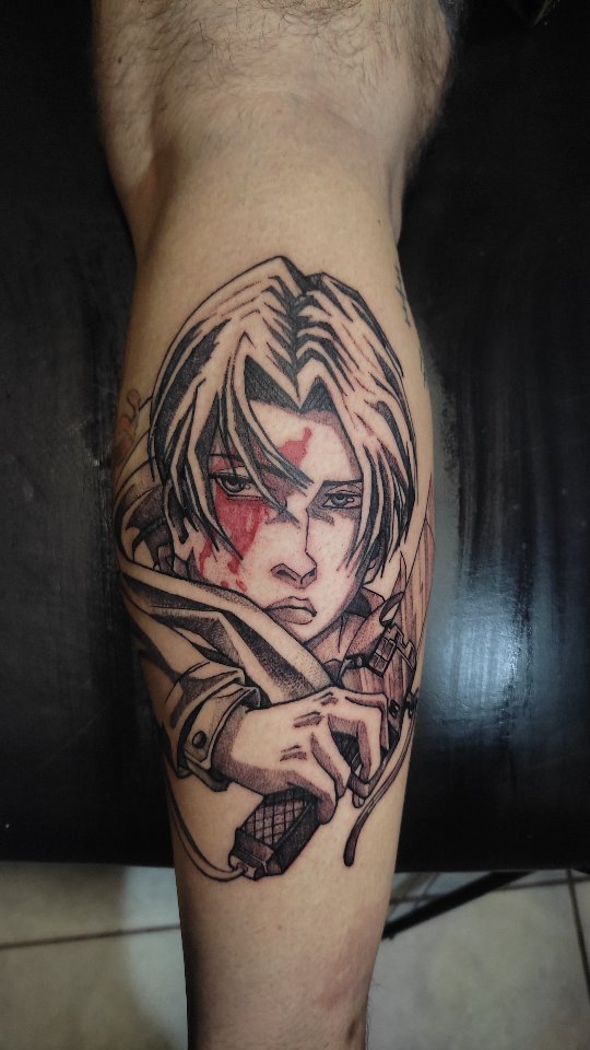 Levi ackerman, processo criativo até ir pra pele...
.
.
.
Arte feita no meu parceiro @profeta_tattoo 
.
.
.
.
.
#tatto #