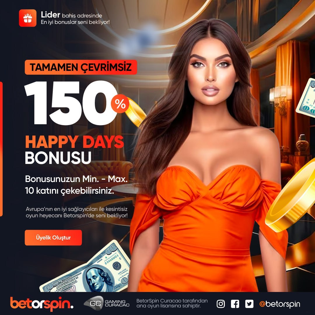 #betorspin

Tamamen Çevrimsiz Happy Days Bonusu İle KAZAN

Her Ayın 5-15-25 Günü %150 Kazan !

Betorspin'de Kazanmanın S