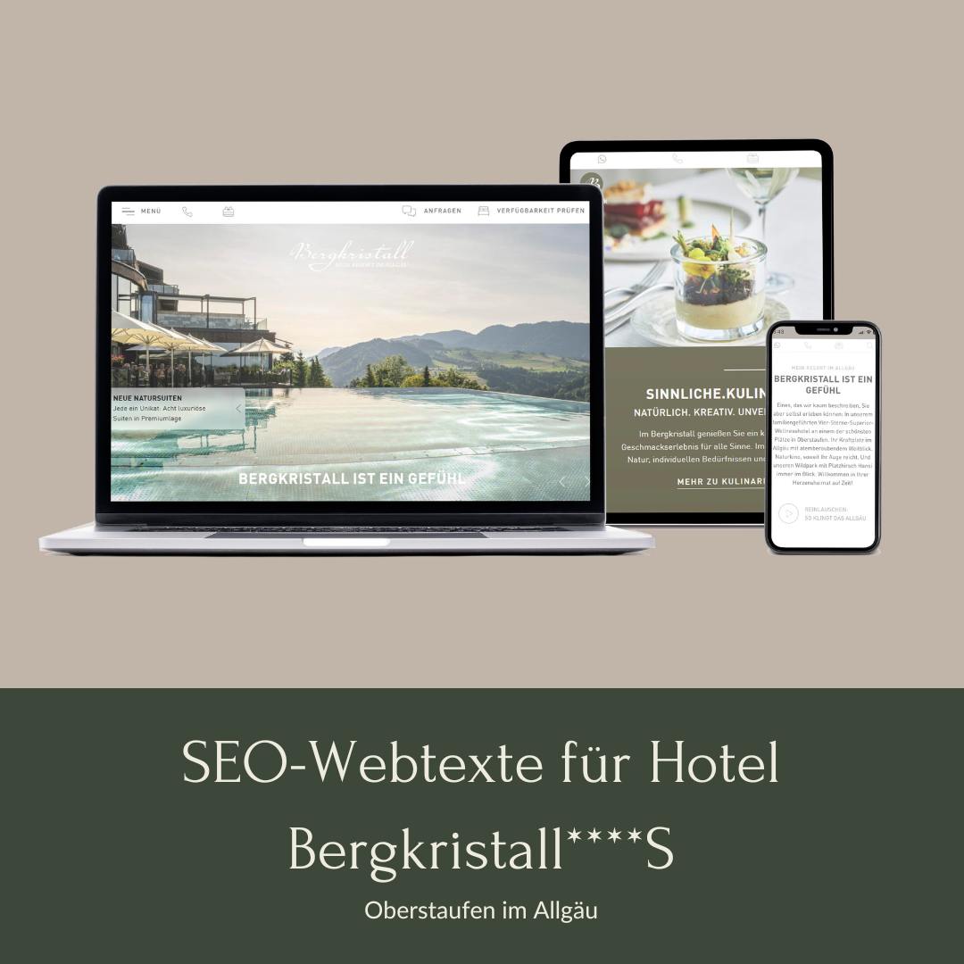 💻 Vor einigen Monaten durfte ich für das 4****S Hotel @resortbergkristall im Auftrag von @winderwild die Webtexte für ih