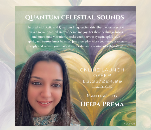Quantum Celestial Sounds- Album. Enjoy 15 hours in one album, of Mantra Meditation, Sound & Reiki Healing by Deepa Prema and Quantum Frequencies through Yohan - Buy Your Own Album here  thumbnail