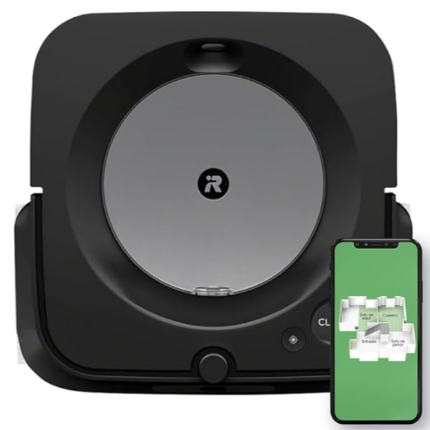 Robô Passa Pano Inteligente Bivolt Braava jet® m6 Graphite iRobot | Amazon.com.br thumbnail
