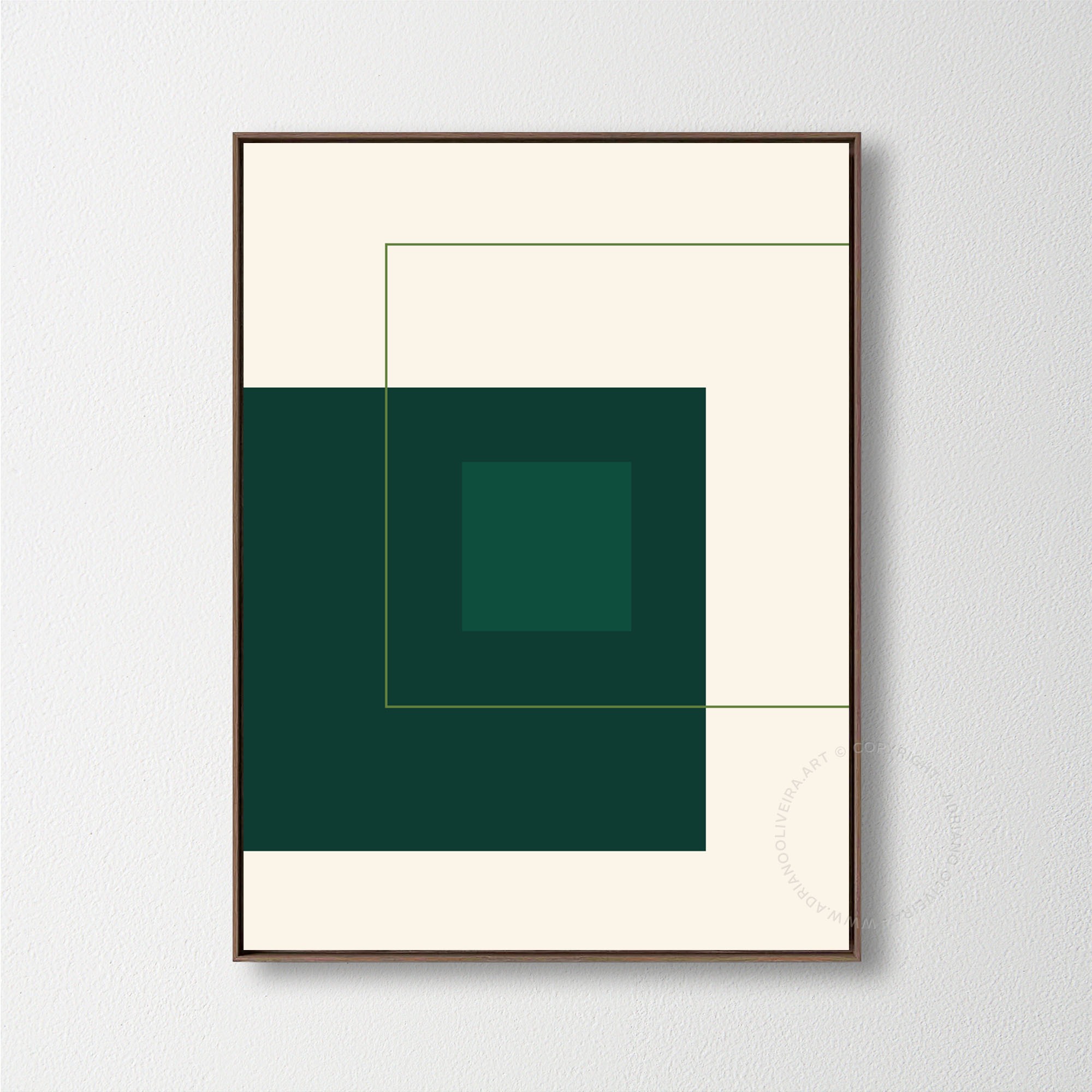 Green Square Composition fine art print exclusive for Anthropologie. thumbnail