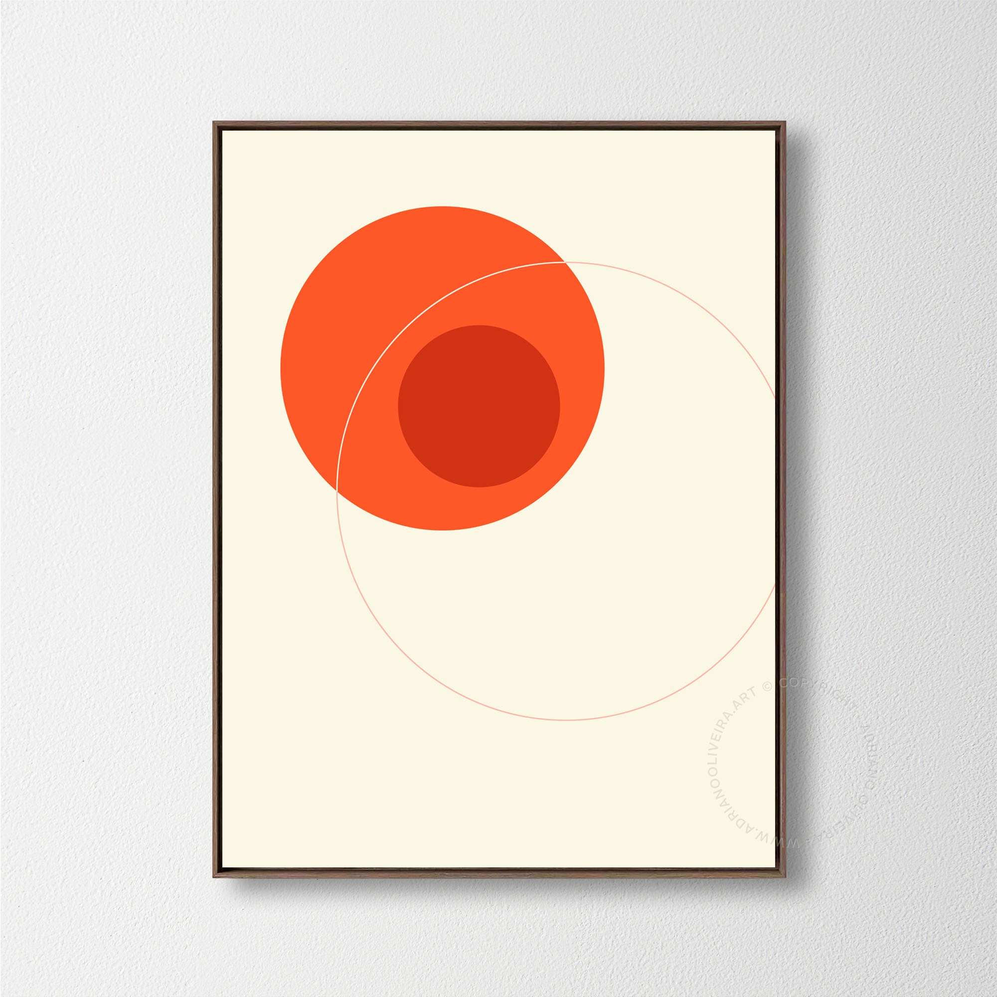 Orange Circular Composition fine art print exclusive for Anthropologie. thumbnail