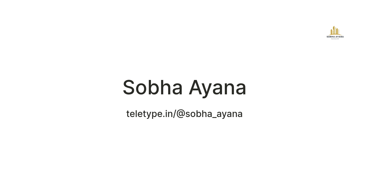 Sobha Ayana on Teletype thumbnail