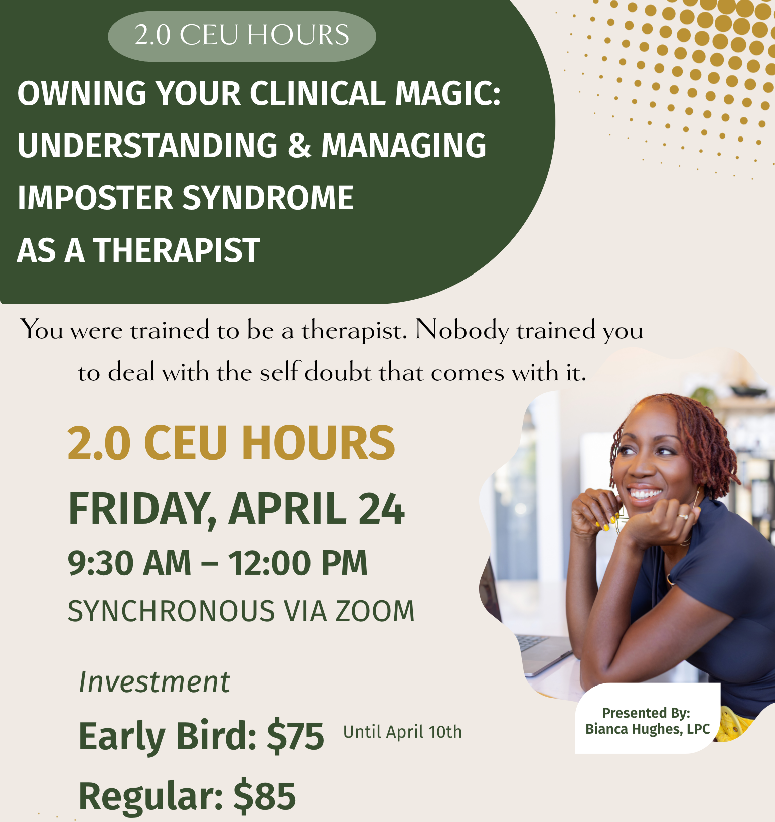 2 Hour CEU Owning Your Clinical Magic: Understanding and Managing Imposter Syndrome as a Therapist thumbnail