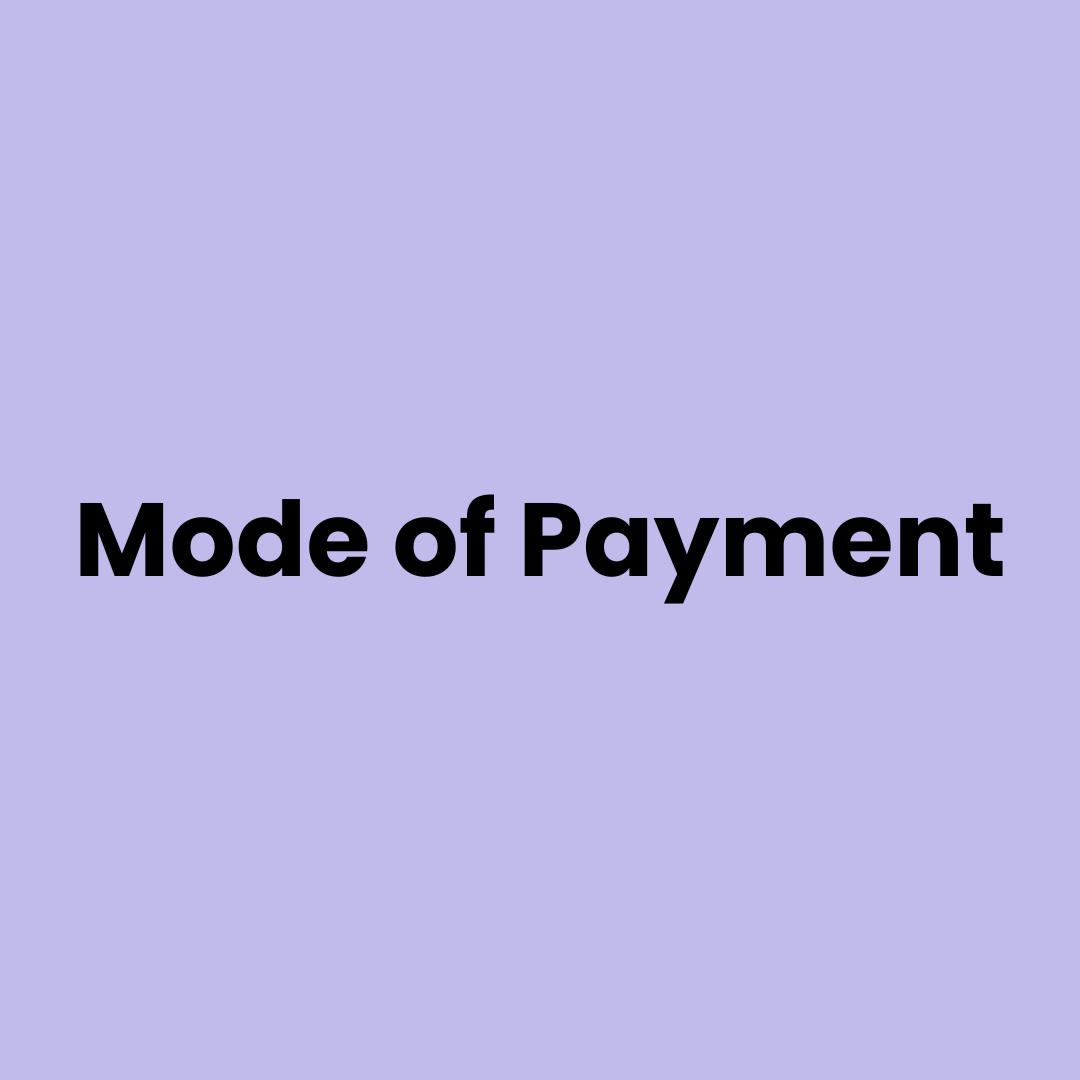 MODE of PAYMENT here  ➜ thumbnail