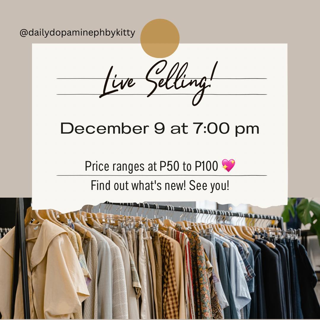 ANNOUNCEMENT: Live online selling on December 9, 7pm  thumbnail