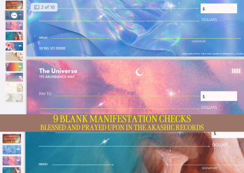 Manifesting Money Blank Checks PDF thumbnail