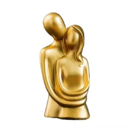 Escultura Casal - Dourada  thumbnail