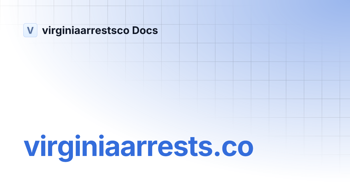 virginiaarrests.co | virginiaarrestsco Docs thumbnail