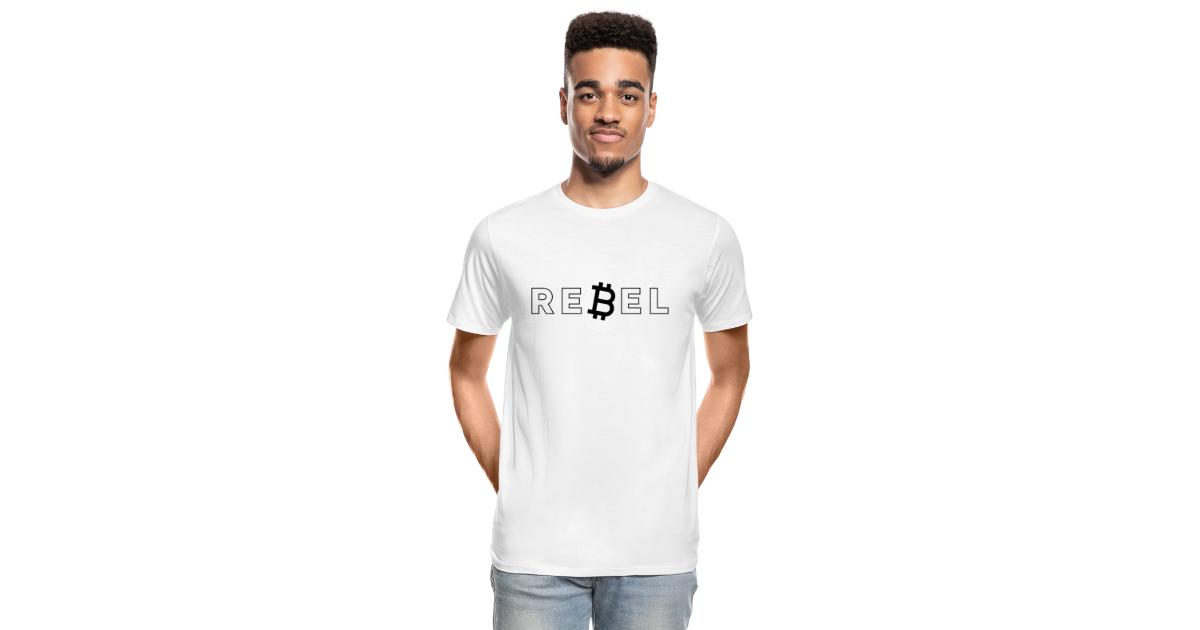 „REBEL“ Bitcoin Männer Premium Bio T-Shirt | tranquillopapir thumbnail