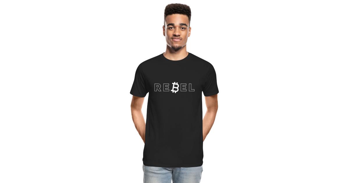 „REBEL“ Bitcoin Männer Premium Bio T-Shirt | tranquillopapi thumbnail
