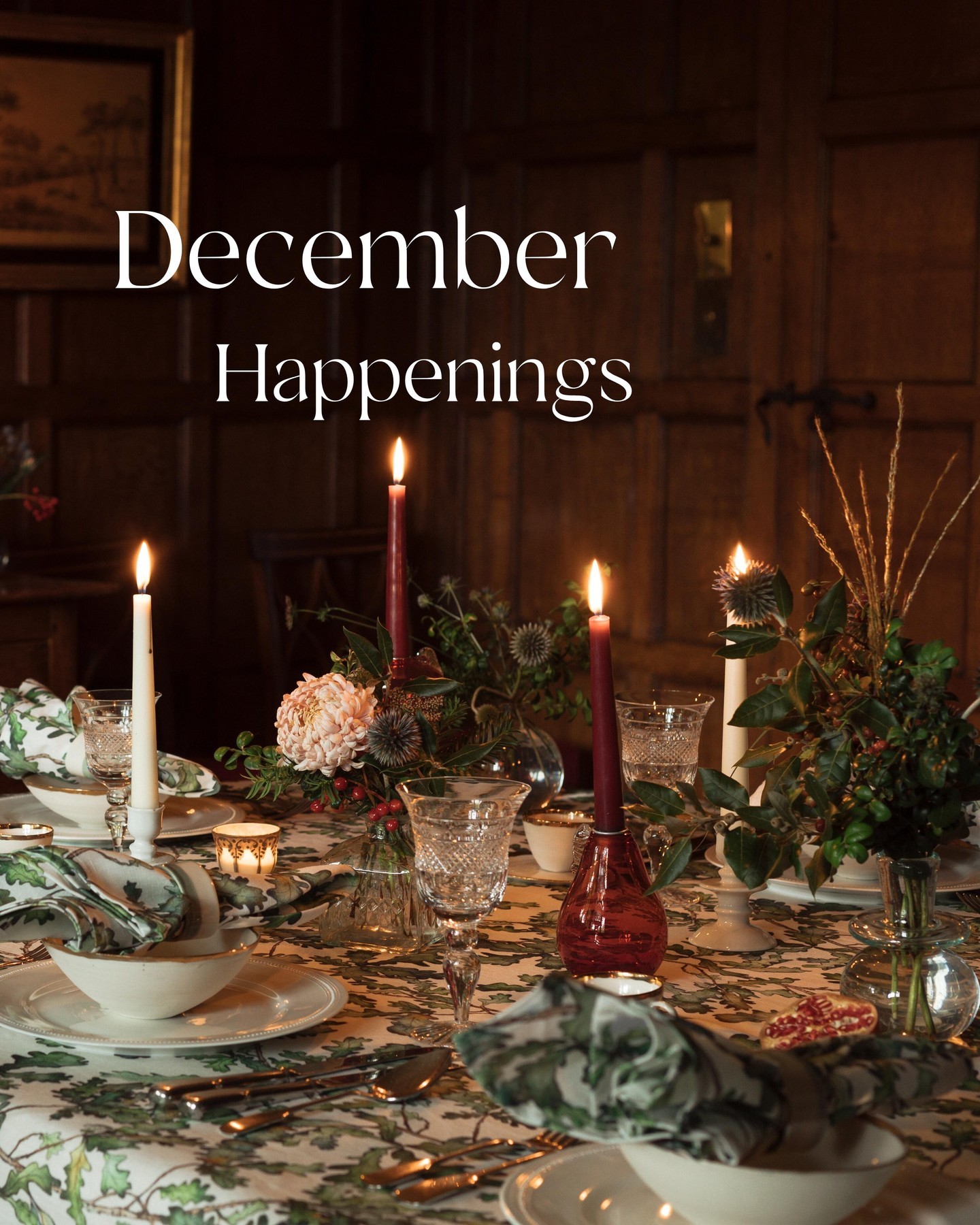 We have a magical month in store for you this December, with an array of festivities and workshops at Thyme.

Not to men