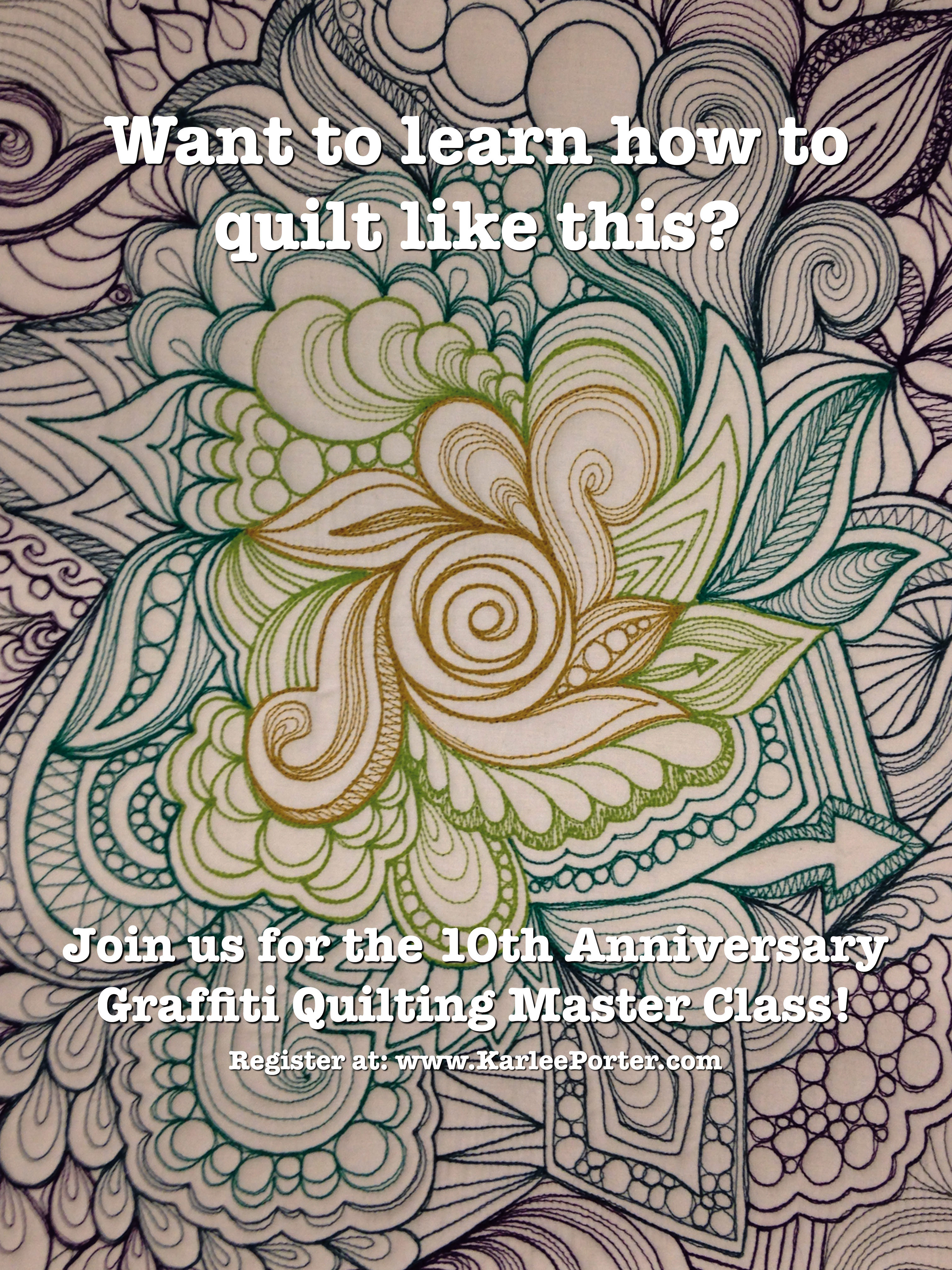 Karlee Porter's Graffiti Quilting Masterclass - Use Code SSQC25 to get $25 off your tuition! thumbnail