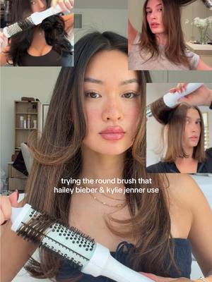 the S tier of round brushes >> worth the hype & on sale! 💌 #haileybieberhair #kyliejennerhair #roundbrush #blowoututoria