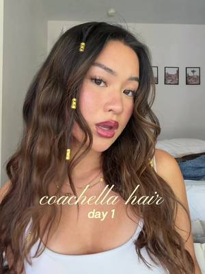 day 1 of festival hair!!🏜️ save for inspo hair beads linked in b!o #coachellahair #festivalhair #coachellahairstyles #co