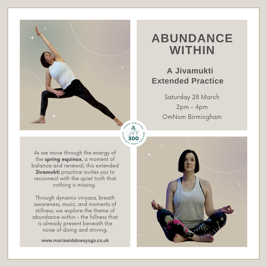 Abundance Within - Jivamukti XL at OmNom Birmingham £30 thumbnail