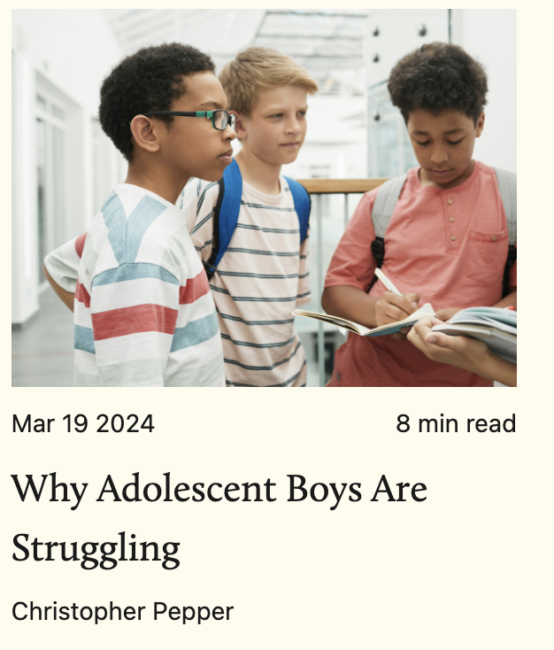 Why Adolescent Boys Are Struggling thumbnail