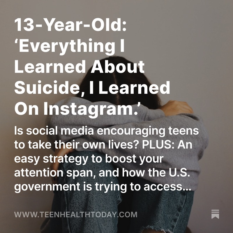 13-Year-Old: ‘Everything I Learned About Suicide, I Learned On Instagram.’ thumbnail