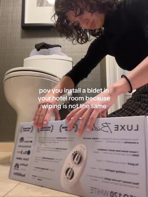 Well at least I have the cleanest toilet and 🍩 in the hotel 🤭 #bidet #travelmusthaves #momsoftiktok #travelingwithkids #