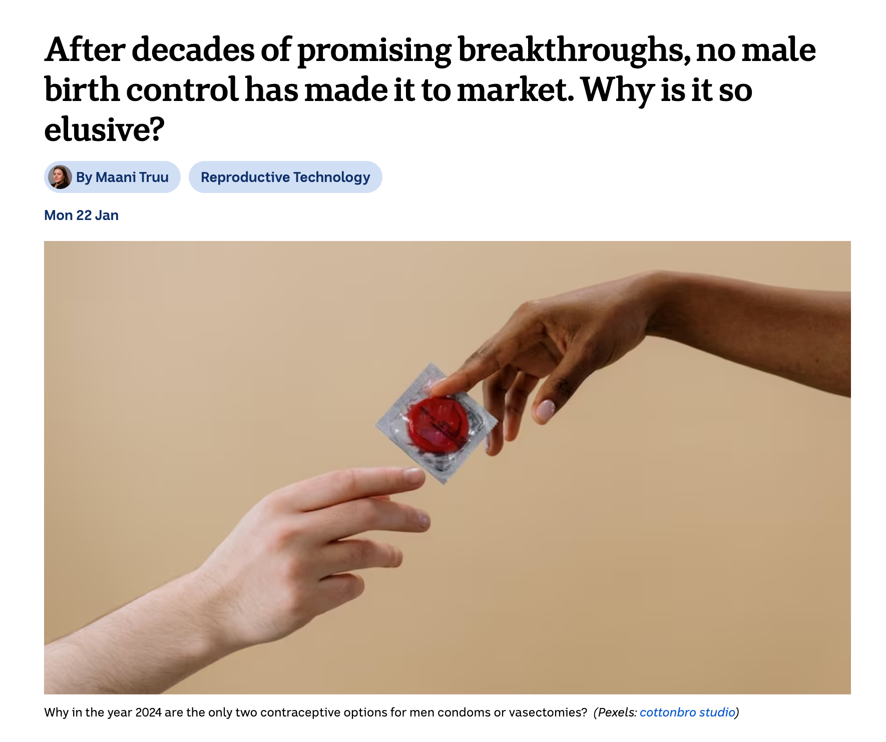 The hunt for male contraception is nearly over — but a predictable problem stands in the way thumbnail