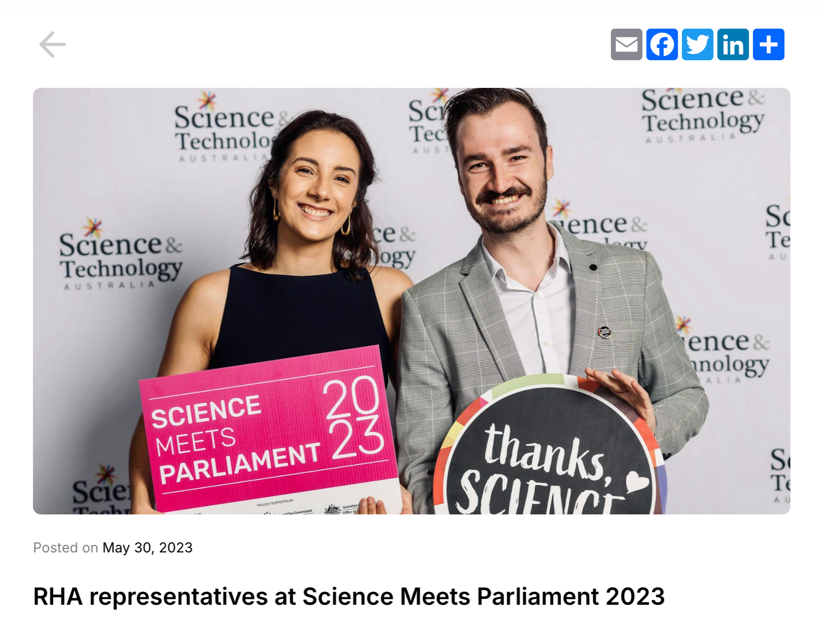 RHA AT Science Meets Parliament thumbnail